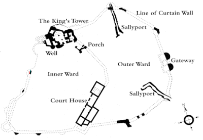 Knaresborough Castle site layout